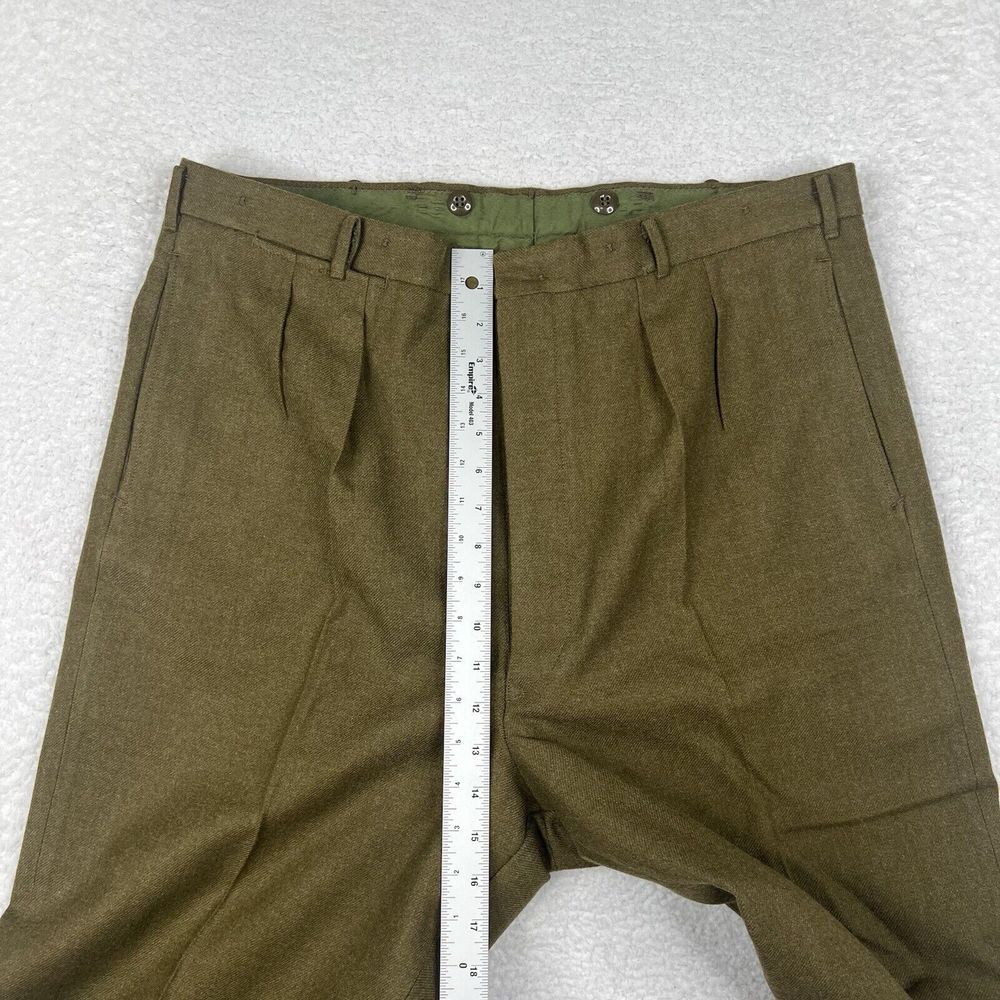 Vintage Military Pants Mens 39x27.5‎ Green Wool 1968 Trousers Australia Army - Picture 9 of 13